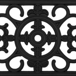 Rackhams Lexi Wrought Iron Effect Rubber Doormat, 45x75cm - thumbnail 4