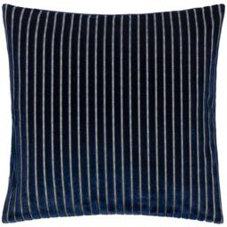 Rackhams Savoy Velvet Stripe Cushion Cover - Navy - 50cm x 50cm - Navy - 100% Polyester