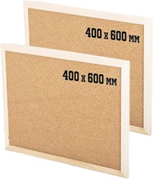 Rackhams Cork Notice Pin Board - Noticeboard Bulletin Wooden Frame for Office, School, Bedroom, Memo, and Home (Pack of 2) - 900 x 600 mm - thumbnail 2