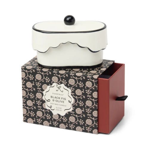 Rackhams Paddywax Cherie Range Ceramic Candle - 5.5oz - Black - Black Fig & Olive - image 1