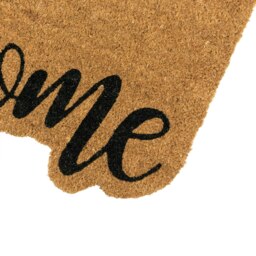 Rackhams Eco-Friendly Latex Backed Coir Entrance Doormat, 40x70cm - Shaped Welcome - 1 - Brown - thumbnail 3