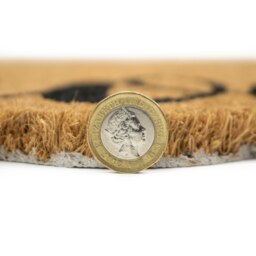 Rackhams Eco-Friendly Latex Backed Coir Entrance Doormat, 40x70cm - Shaped Welcome - 1 - Brown - thumbnail 5