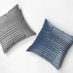 Rackhams Lorna Velvet Cushion, 50 x 50cm - Blue - thumbnail 2