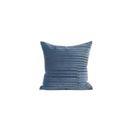 Rackhams Lorna Velvet Cushion, 50 x 50cm - Blue - thumbnail 1