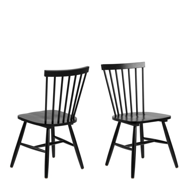 Rackhams Riano Dining Chairs in Black Set of 2 - 1 - image 1