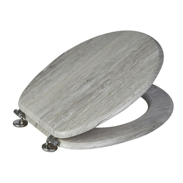 Rackhams Oxford Grey Oak Wooden Toilet Seat - image 1