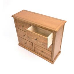 Rackhams Salerno 6 Drawer Chest of Drawers Brass Knob - Natural - thumbnail 4