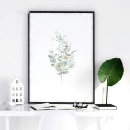 Rackhams Floral Artwork Prints - Set of 3 wall art prints - 20 x 30 in / 50 x 76 cm - Polyester Canvas 260 gsm - Canvas wrapped - thumbnail 6