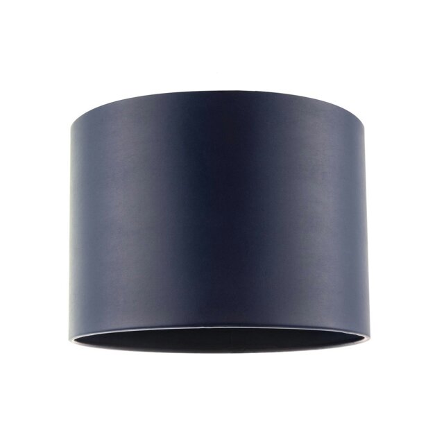 Rackhams Classic Navy Blue Faux Leather Lamp Shade with Inner Cotton Lining - image 1