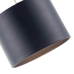 Rackhams Classic Navy Blue Faux Leather Lamp Shade with Inner Cotton Lining - thumbnail 3
