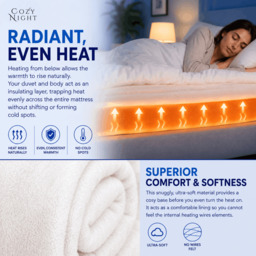 Rackhams Electric Blanket Superking Size Heated with 3 Heat Settings - Machine Washable with Overheat Protection - thumbnail 4