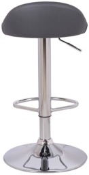 Rackhams Sorrento Deluxe, Footrest, Kitchen Bar Stool, Height Adjustable Swivel Gas Lift, Home Bar & Breakfast Faux-Leather Barstool, Black - thumbnail 1