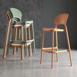 Rackhams Lilith Bar Stool - Light Yellow - thumbnail 2