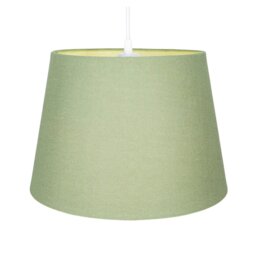 Rackhams Traditional 8 Inch Olive Green Linen Drum Table/Pendant Lamp Shade 40w Maximum - thumbnail 2