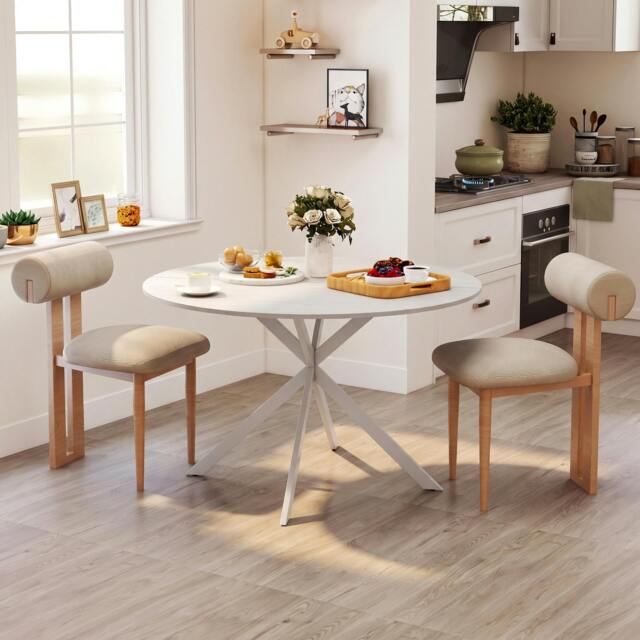 Rackhams 120 cm Dining Table for 4, Industrial Kitchen Table with Steel Legs - image 1