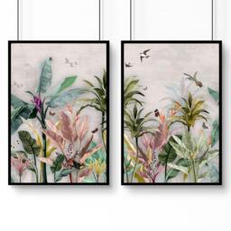 Rackhams Living room wall pictures - Set of 2 Asian wall art prints - 12 x 16 inches / 30.5 x 40.65 cm - Polyester Canvas 260 gsm - Canvas wrapped - thumbnail 6
