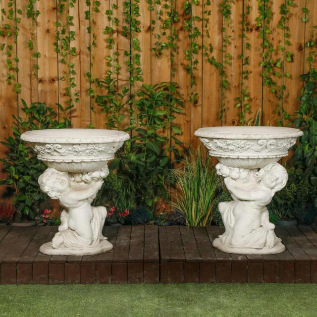 Rackhams Cherub Planter Pair Vase Urn - image 1