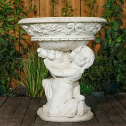 Rackhams Cherub Planter Pair Vase Urn - thumbnail 2
