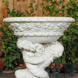 Rackhams Cherub Planter Pair Vase Urn - thumbnail 3