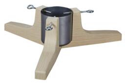 Rackhams Wonder Christmas Tree Stand with Water Tank, Fits Trees up to 2.6m, 3 Clamp Screws for 50-110mm Trunks, Silver Steel Base