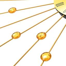 Rackhams Wall Clock Metal 70 cm Golden - thumbnail 6