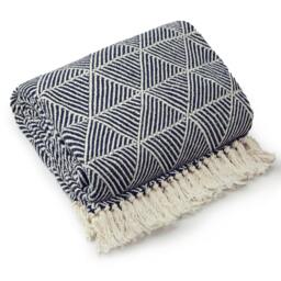 "Rackhams Zahra Navy Throw - 90x100""" - thumbnail 1