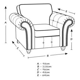 Rackhams Oakland Marble Leather Armchair - thumbnail 3