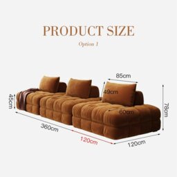 Rackhams Paloma French Two Seater, Three Seater, Modular Sofa, Velvet - Armchair - thumbnail 6