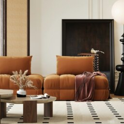 Rackhams Paloma French Two Seater, Three Seater, Modular Sofa, Velvet - Armchair - thumbnail 3