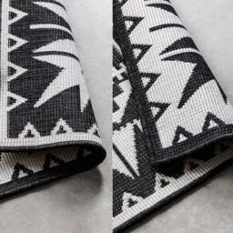 Rackhams Dynamic Indoor & Outdoor Reversible Black Rug - 160X230 cm - thumbnail 3