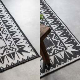 Rackhams Dynamic Indoor & Outdoor Reversible Black Rug - 160X230 cm - thumbnail 4