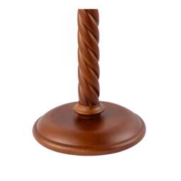 Rackhams Mahogany Wooden Classic Floor Lamp Base with Twisting Pole Design - thumbnail 5
