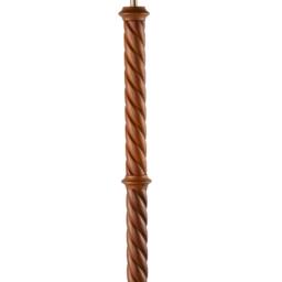 Rackhams Mahogany Wooden Classic Floor Lamp Base with Twisting Pole Design - thumbnail 4