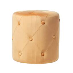 Rackhams Windsor Velvet Footstool - Mustard Yellow - thumbnail 1