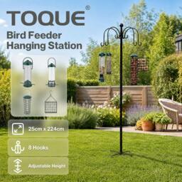 Rackhams Complete Bird Feeding Station Outdoor Garden Wild Birds Feeder 4 Feeders - Stand with 4 Feeders - thumbnail 2
