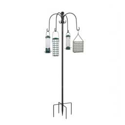 Rackhams Complete Bird Feeding Station Outdoor Garden Wild Birds Feeder 4 Feeders - Stand with 4 Feeders