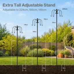 Rackhams Complete Bird Feeding Station Outdoor Garden Wild Birds Feeder 4 Feeders - Stand with 4 Feeders - thumbnail 4