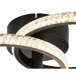 Rackhams Cowan 3 Ring Integrated LED Beaded Ceiling Light - Chrome - thumbnail 6