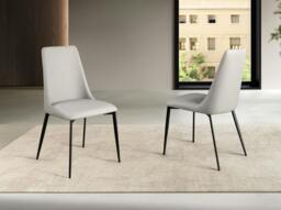 Rackhams Light Grey Leatherette Chair 4184 - thumbnail 3