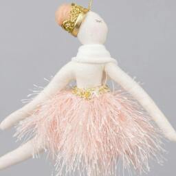 Rackhams 14 x 20cm Ballerina Pink Christmas Hanging Decoration for Trees, Wreaths and Garlands - thumbnail 5