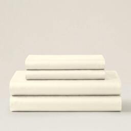 Rackhams Sateen Essentials Bedding Set - Cream - Double - Standard - thumbnail 1