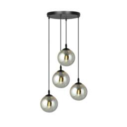 Rackhams COSMO Pendant lamp  4 x E14 Black with Graphite Shade - thumbnail 1