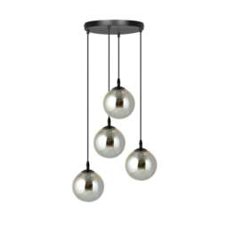 Rackhams COSMO Pendant lamp  4 x E14 Black with Graphite Shade - thumbnail 2