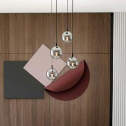 Rackhams COSMO Pendant lamp  4 x E14 Black with Graphite Shade - thumbnail 5