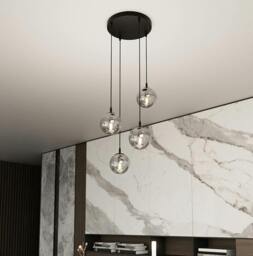 Rackhams COSMO Pendant lamp  4 x E14 Black with Graphite Shade - thumbnail 6