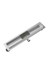 Rackhams 50cm Stainless Steel 2-in-1 Siphonic Linear Insert Shower Drain- Adjustable Height & Slope, Removable Cover, Filter & Siphon - Silver - thumbnail 5