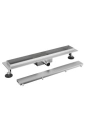 Rackhams 50cm Stainless Steel 2-in-1 Siphonic Linear Insert Shower Drain- Adjustable Height & Slope, Removable Cover, Filter & Siphon - Silver - thumbnail 4