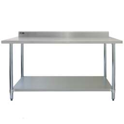 Rackhams 6ft Stainless Steel Catering Bench & 2 x Wall Mounted Shelves - thumbnail 2