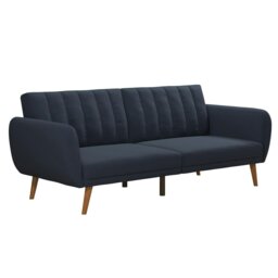 Rackhams Brittany Sofa Bed in Linen Navy Blue - Blue