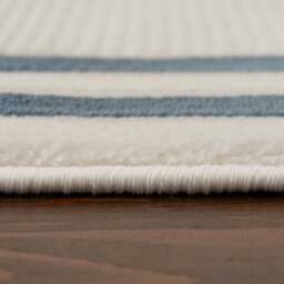 Rackhams Carmel Cream-Blue Bordered Rug - 6060 - 120X170 cm - thumbnail 5